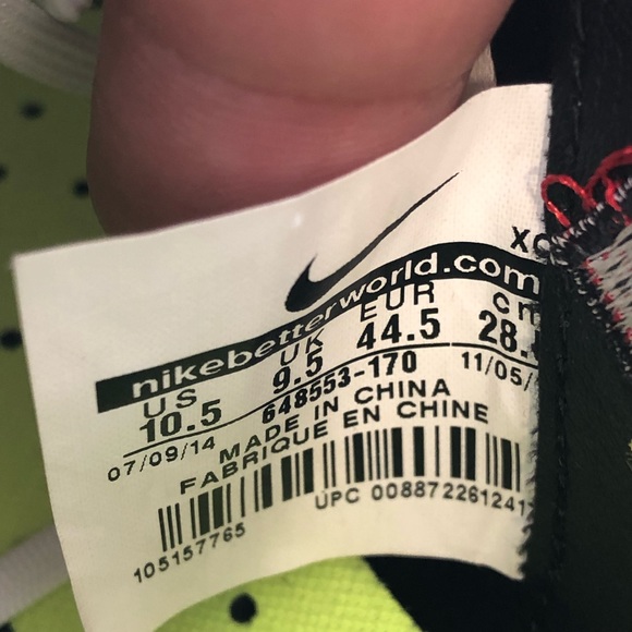 Nike Men's Rare Mercurial Vapor X FG 648553 170 White Yellow Cleats Size 10.5 - Picture 11 of 11